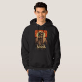 Retro jonge Bobby Fischer "Schaak is oorlog" citaa Hoodie (Voorkant volledig)
