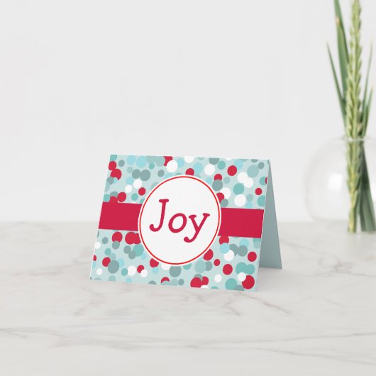 Retro Joy Kerstkaart Feestdagen Kaart (Voorkant)