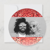 Retro Joyful Vibes Disco Ball Kerstfoto Feestdagenkaart (Voorkant)