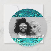 Retro Joyful Vibes Disco Ball Kerstfoto Feestdagenkaart (Voorkant)