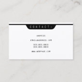 Retro joypad-controller ziet er wit uit visitekaartje (Achterkant)