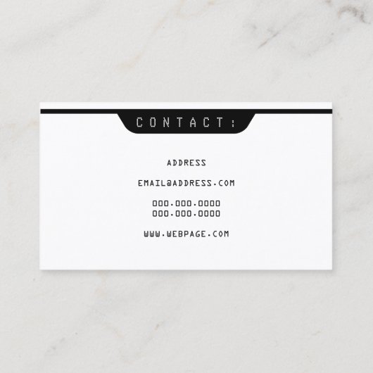 Retro joypad-controller ziet er wit uit visitekaartje (Achterkant)