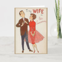 Retro Jubileum card aan vrouw
