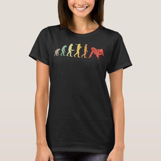 Retro Judo Evolution Gift for Judokas T-shirt (Voorkant)