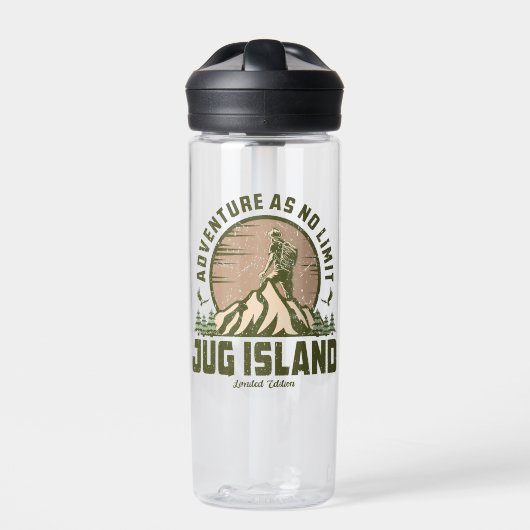 Retro Jug Island Hike Waterfles (Voorkant)