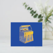 Retro Jukebox Briefkaart (Staand voorkant)