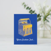 Retro Jukebox Briefkaart (Staand voorkant)