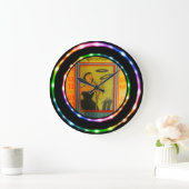 Retro Jukebox Fake Neon. Round Clock Grote Klok (Huis)