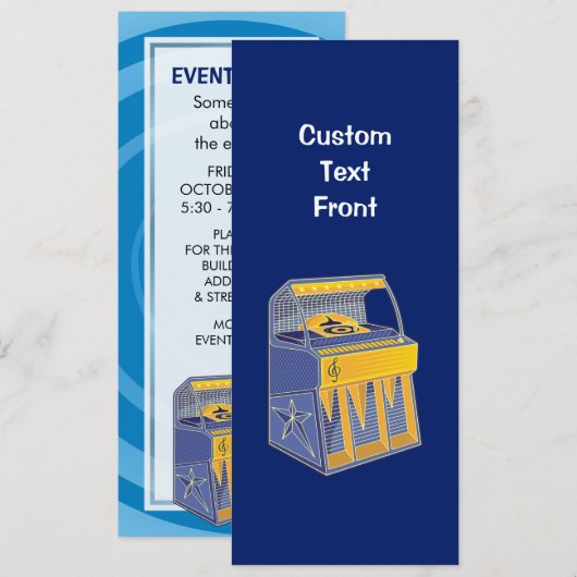 Retro Jukebox Kaart (Voorkant / Achterkant)