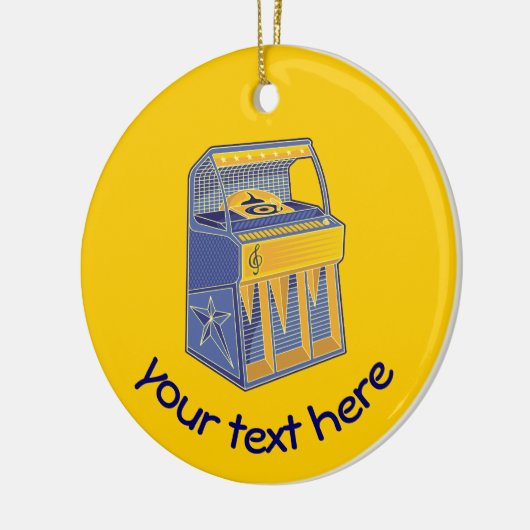 Retro Jukebox Keramisch Ornament (Links)