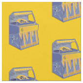 Retro Jukebox Patroon Stof (Close Up)
