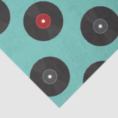 Retro Jukebox Records Patroon Tissuepapier (Detail)