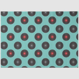 Retro Jukebox Records Patroon Tissuepapier