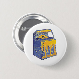 Retro Jukebox Ronde Button 5,7 Cm