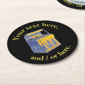 Retro Jukebox Ronde Kartonnen Onderzetter (Gebogen)