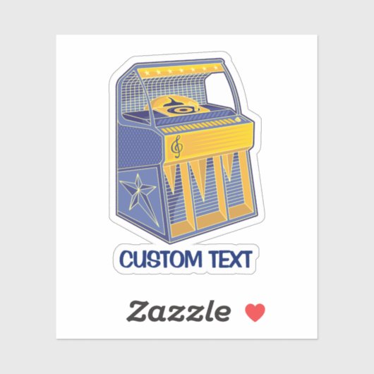 Retro Jukebox Sticker (Vel)
