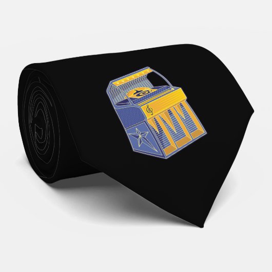 Retro Jukebox Stropdas (Opgerold)