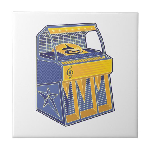 Retro Jukebox Tegeltje (Voorkant)