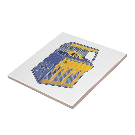 Retro Jukebox Tegeltje (Zijkant)