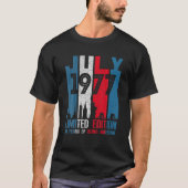 Retro Juli 1977 Beperkte Uitgave  44 JAAR O T-shirt (Voorkant)