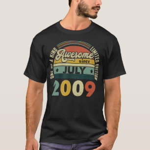 retro juli 2009 12e verjaardag 12 jaar t-shirt