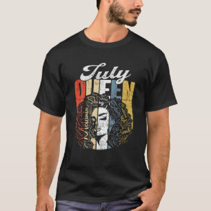 Retro Juli Geweldige Junenth Queen Women Girls T-shirt