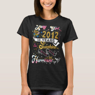 Retro Juli Meisje 2012 10 Jaar Oud 10e Bir T-shirt