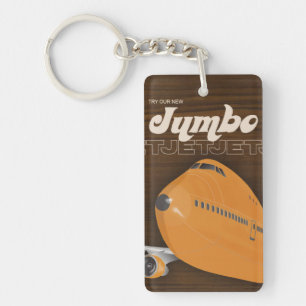 Retro Jumbo Jet Airliner Sleutelhanger