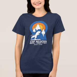 Retro June Mountain Ski White Fox T-shirt