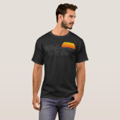Retro Juneau Alaska Mountain Sunset T-shirt (Voorkant volledig)