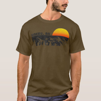 Retro Juneau Alaska Mountain Sunset TShirt
