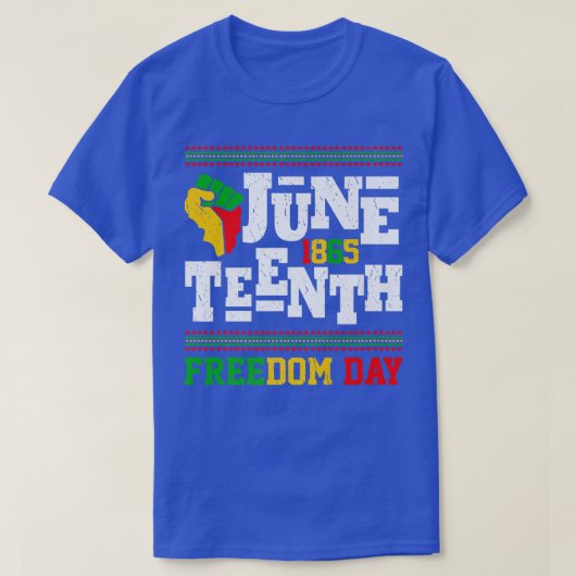 Retro Juneteenth 18 65 African American Freedom da T-shirt (Design voorkant)