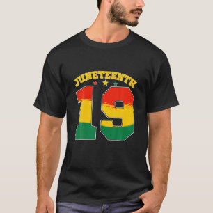 Retro Juneteenth 19 African American Freedom Black T-shirt