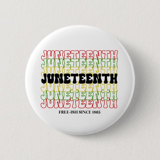 Retro Juneteenth Free-ish from 1865 Ronde Button 5,7 Cm (Voorkant)