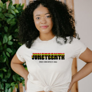 Retro Juneteenth Free-Ish sinds 1865 T-shirt