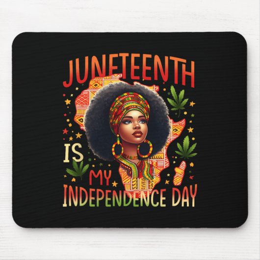 Retro Juneteenth Is My Independence Day Black Hist Muismat (Voorkant)