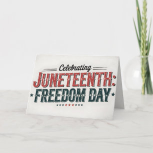Retro Juneteenth Typography, Black Freedom Day Kaart