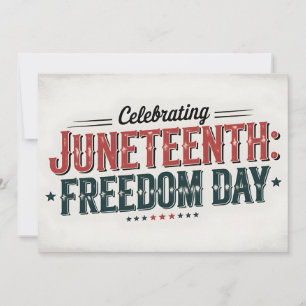 Retro Juneteenth Typography, Black Freedom Day Save The Date