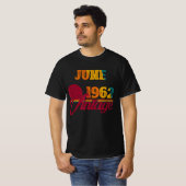 Retro  juni 1962 Birthday Gift Ideas Him T-shirt (Voorkant volledig)