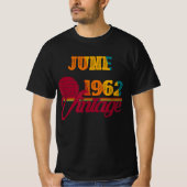 Retro  juni 1962 Birthday Gift Ideas Him T-shirt (Voorkant)