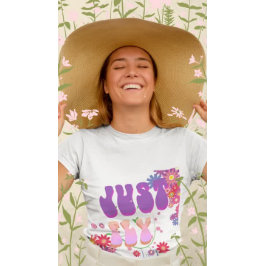 Retro Just Fly Groovy Floral Colorful Vintage T-shirt