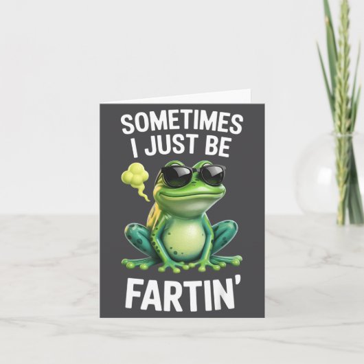 Retro Just Sometimes Fartin I Frog Kaart (Voorkant)