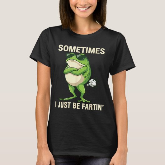 Retro Just Sometimes I Farting Frog T-shirt (Voorkant)