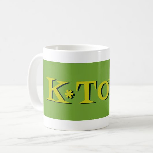 Retro K*Town Avocado Gold Koffiemok (Voorkant links)