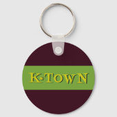 Retro K*Town Avocado Gold Sleutelhanger (Voorkant)