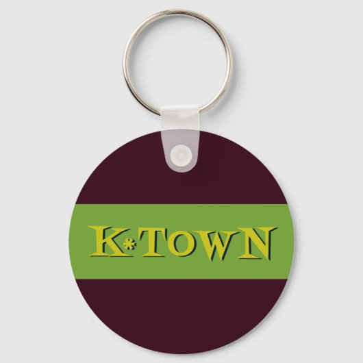 Retro K*Town Avocado Gold Sleutelhanger (Voorkant)