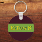 Retro K*Town Avocado Gold Sleutelhanger (Voorkant)