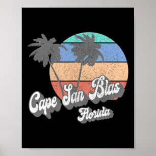 Retro Kaap San Blas Florida Fl Vintage Strand Surf Poster