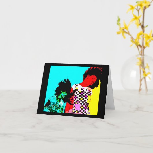 Retro-Kaart Kaart (Gele Bloem)