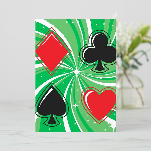 Retro Kaart Kleuren Levendig Rood en Zwart
